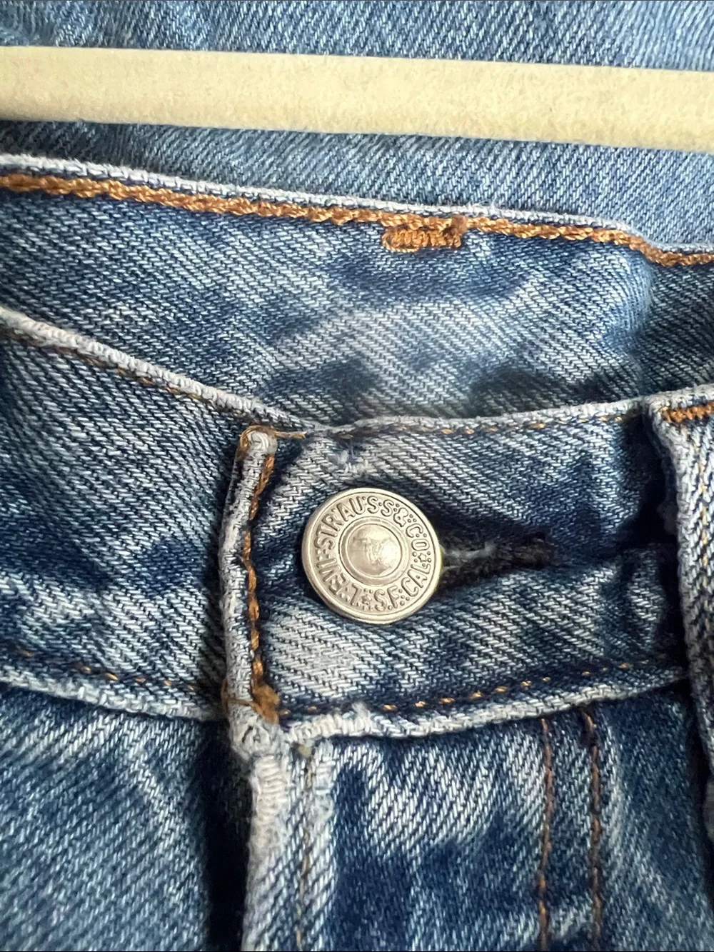 Levi's Distressed Blue Slim Straight Jeans